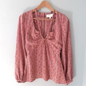 EQUIPMENT Arden Silk Top - Earth Red